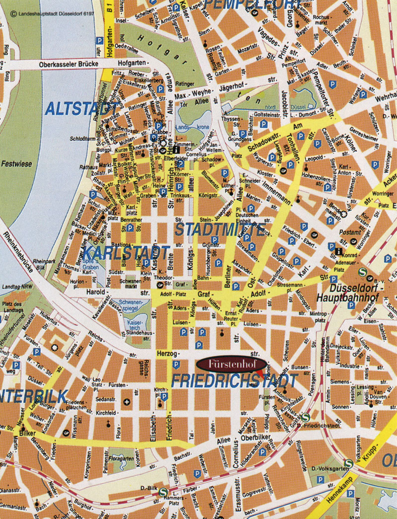 dusseldorf downtown map